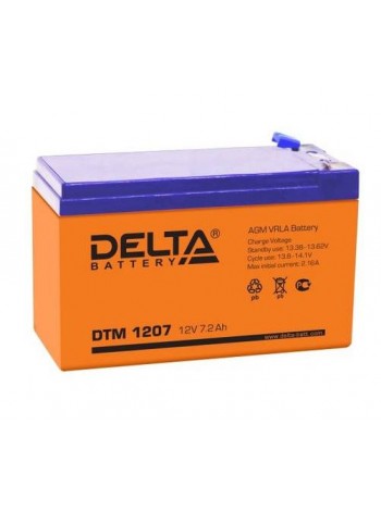 DTM1207. Аккумуляторная батарея свинцово-кислотная 12В 7 Ач. Delta